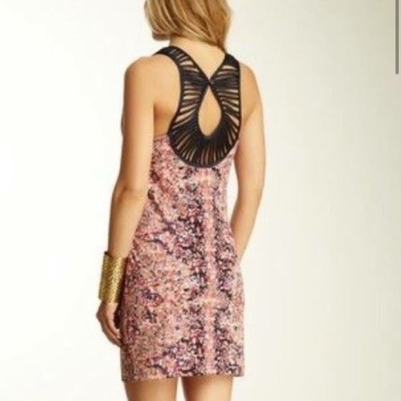 Free People Digital Damsel Pattern Pink Dress XS - Picture 2 of 9
